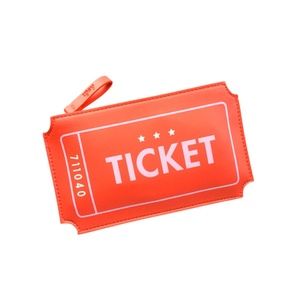 Ipsy April 2017 Red Ticket Style Zippered Makeup Bag